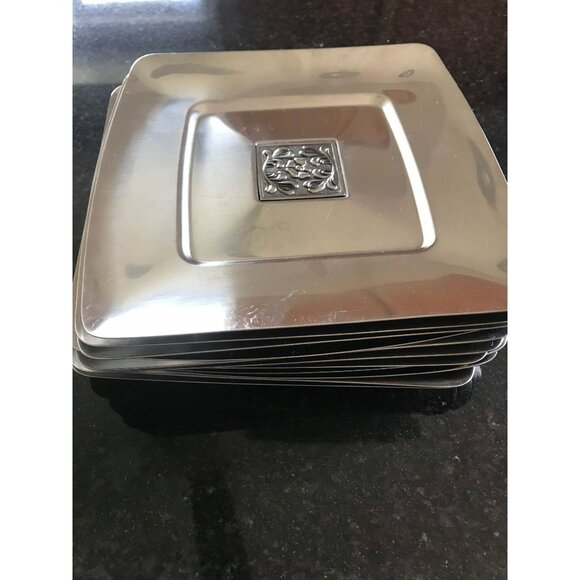 Vintage "Velvet" 18-8 Stainless Steel By Stanley Roberts Square 6 1/2" x 6 1/2" - Picture 4 of 5